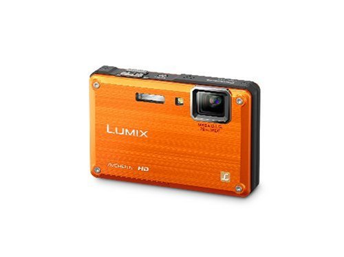 Panasonic Lumix DMC-TS1 12MP Digital Camera with 4.6x Wide Angle MEGA Optical Image Stabilized Zoom and 2.7 inch LCD (Orange)