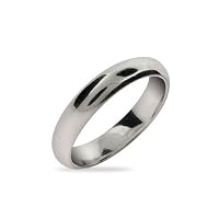 Classic 4mm Sterling Silver Wedding Band Size 7 (Sizes 5 6 7 8 9 10 11 12 13 Available)