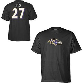 Ray Rice Baltimore Ravens Black NFL Player T-Shirt - XXL