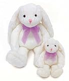 Plush White Floppy Ear Bunny 24