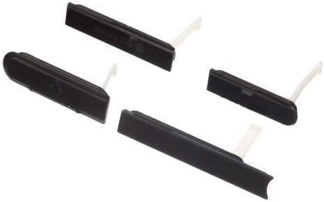 Qixun Dust Caps Sim Micro SD Card Slot USB Cover for Sony Xperia Z L36h C6603 C6602 (Black)