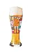 Weizen Beer Glass, Sunflower, Designer Color Enamel w/ Matching Drink Coaster in Gift Box