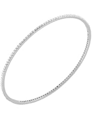 3.00 ct. tw Round Diamond Bangle Bracelet in Prong Setting - G-H SI2 - 14 Kt. White Gold