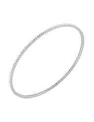 3.00 ct. tw Round Diamond Bangle Bracelet in Prong Setting - E-F VS1 - 14 Kt. White Gold