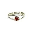 Rhinestone Adjustable Birthstone Fashion Ring for November, Topaz