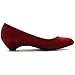 Ollio Women's Shoe Classic Low Heel Comfort Faux Suede Pump