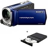 Sony DCR-SX44 4GB Flash Memory Handycam Camcorder – Blue – with Sony VRD-P1 DVDirect Express Multi-Function DVD Recorder