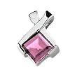 14K White Gold Pink Tourmaline Pendant
