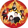 Custom Photo Plate - The Incredibles Photo Plate - Customize Your Incredibles Plate With Your Favorite Photo