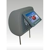Tview T718DVPL Grey Headrests with 7 Tft Car Monitors & DVD/CD/MP3/DIVX Plarer Built in 