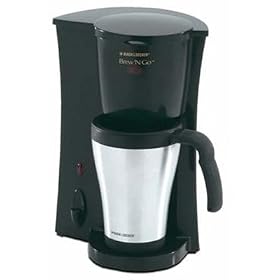 Black and Decker DCM18S Brew-N-Go Coffeemaker with Stainless Steel Travel Mug by Black & Decker