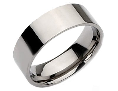 Cheap Mens Chisel 8mm Comfort Fit Titanium Wedding Band