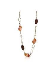 Gold Chain Necklace Warm Colored Stones