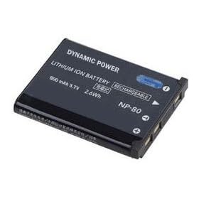 Casio Exilim EX-H5 Digital Camera Battery Lithium-Ion (800 mAh) - Replacement for Casio NP-80 Battery