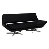 Review Avenue Six 220003 / Avenue Six Yield 72-Inch Loveseat, Black Vinyl