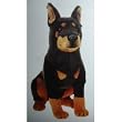 DOBERMAN DOG SITTING PLUSH TOY 13"
