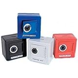 Frontier Safe - Steel Safe with Combination Lock and Coin Slot (Blue,Black, Red, Purple)