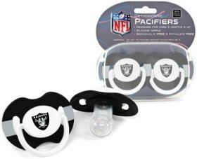Oakland Raiders NFL Baby Pacifier - 2 Pack