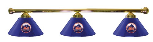 New York Mets Pool Table Light - Brass Bar
