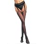 Lycra Sheer Garter Belt Suspender Nylon Stocking with Lace Waist and Garter Belt