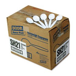 Plastic Cutlery Heavyweight Soup Spoons 1000/Carton White