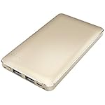 【Amazon.co.jp限定】SMILE WORLD 10,000mAh モバイルバッテリー 2USBポート同時充電可能 リチウムポリマー電池使用 メタルゴールド SWA-1-GL 【フラストレーションフリーパッケージ(FFP)】