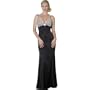 Formal Evening Gown. Stretch Satin Dress with Train for Prom, Party, Wedding by Sean Collection (70031)