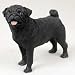 Pug, Black Original Dog Figurine (4in-5in)