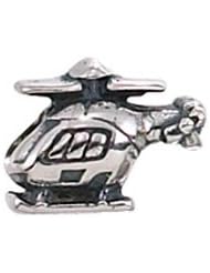 Genuine Zable (TM) Product. 925 Sterling Silver Helicopter Bead Charm. 100% Satisfaction Guaranteed.