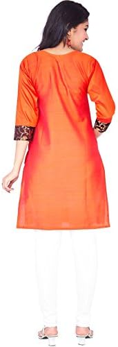 IndusDiva Women's Light Red Silk Cotton Straight Cut Kurti