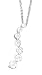 14K White-Gold Journey Designer Hand-Crafted Pendant, Enhanced with Pave Set Diamonds, Sliding on a 16'' Cable-Chain Necklace.(GH-Color. SI-Clarity, c.t.t.w 0.75CT)
