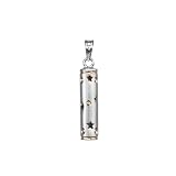 Star & Moon Cylinder 18k White & Rose Gold Pendant - by Dahlia Classic Jewelry Collection