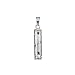 Star & Moon Cylinder 18k White & Rose Gold Pendant - by Dahlia Classic Jewelry Collection