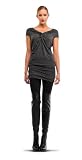 TWIST FRONT SHIRRED TUNIC DRSS