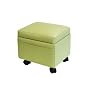 Storage Ottoman with Snack Tray-Almond Biege Color