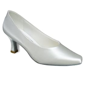 Ivory Satin Wedding Pump, Hand Made by Freed of London, Over 75 Years of Ballet & Ballroom Dance Shoe Design Experience, Fashionable, Comfortable & Designed For Those Planning to Dance at Their Wedding!