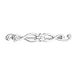 14K White Gold Diamond Brooch - 0.08 Ct.