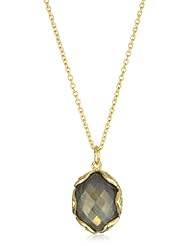 Katie Diamond "Delilah" Yellow Gold Labradorite Necklace