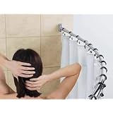 Curved Shower Rod 5ft. - Polished Stainless Steel by 