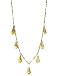 Yochi Yellow Stone Cup Drop Necklace