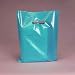 100 Pack of Teal Handled Gloss Plastic Merchandise Bags