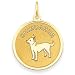 chihuahua22  - 14kt Yellow Gold Chihuahua Disc Charm