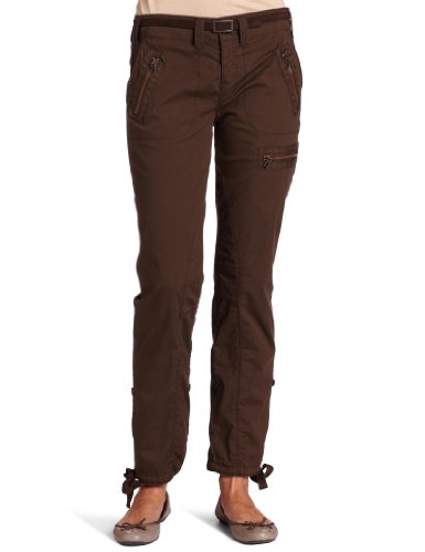 Calvin Klein Jeans Women's Zip Crop Pant, Slate Brown, 16