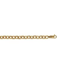 CleverEves 14Kt Yellow Gold Solid Oval 7.7mm Bracelet
