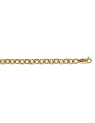 CleverEves 14Kt Yellow Gold Solid Oval 7.7mm Bracelet