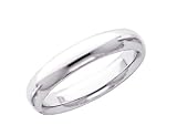 Ladies 4mm Comfort Fit Wedding Band in 14K White Gold