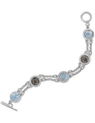 Bracelet Sterling Silver 925 Handmade In Israel Roman Glass and Coins Dated 3rd and 4th Century Bezel Setting