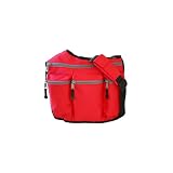 Diaper Dude Red with Grey Zipper Diaper Bag