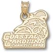 Coastal Carolina Logo 5/8" Charm/Pendant -14K/10K, Stainless Steel or Gold Plated