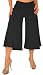 Stretch Gaucho Pants with Banded Waist from Hot Fash Shorts - SALEEN Black